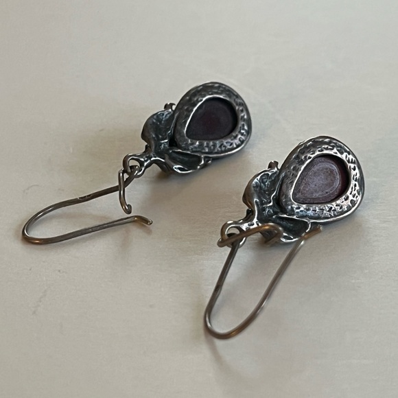 Red garnet earrings - Picture 4 of 9